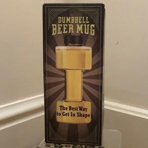 DUMBBELL BEER MUG Smart Planet Novelty Gift dumbbell shaped plastic beer Mug